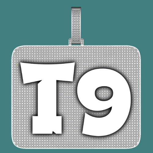 CUSTOM LETTER NECKLACE 3D BIG SQUARE