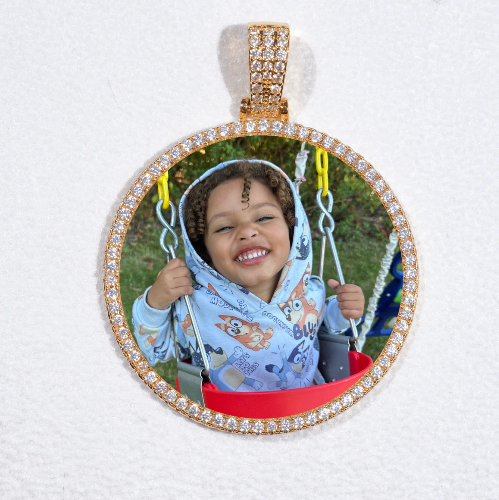 MEDIUM 3D CIRCLE CUSTOM PICTURE PENDANT