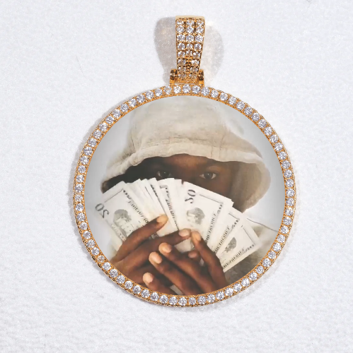 MEDIUM 3D CIRCLE CUSTOM PICTURE PENDANT