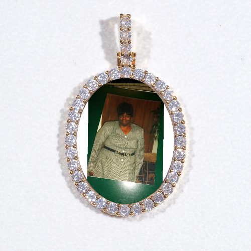 3D Oval Custom Picture Pendant