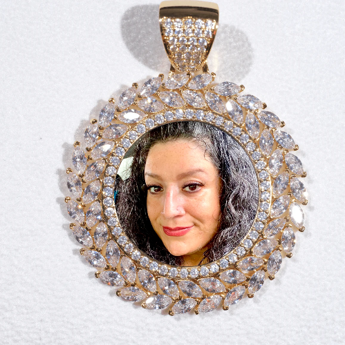 Large 3D Wheat Ear Custom Picture Pendant