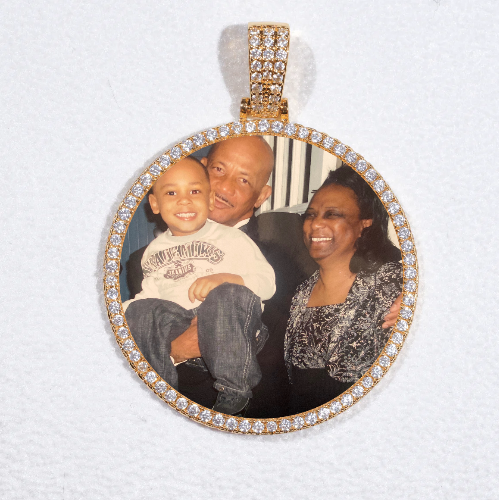 MEDIUM 3D CIRCLE CUSTOM PICTURE PENDANT