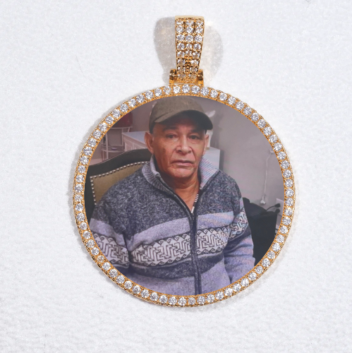 MEDIUM 3D CIRCLE CUSTOM PICTURE PENDANT