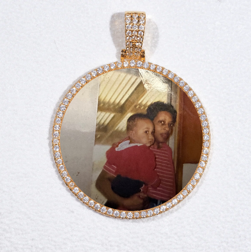 MEDIUM 3D CIRCLE CUSTOM PICTURE PENDANT