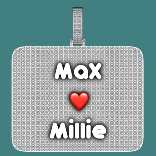 CUSTOM LETTER NECKLACE 3D BIG SQUARE