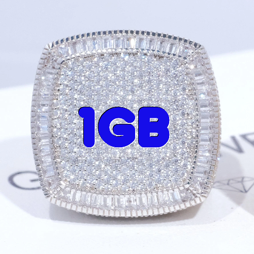 CUSTOM LETTER 3D ICED RING