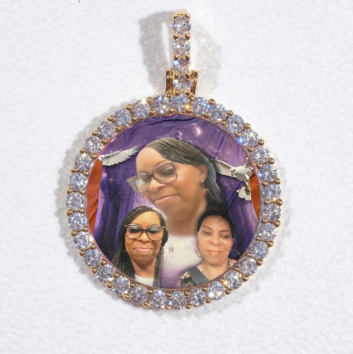 3D CIRCLE CUSTOM PICTURE PENDANT SMALL SIZE