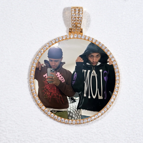 MEDIUM 3D CIRCLE CUSTOM PICTURE PENDANT