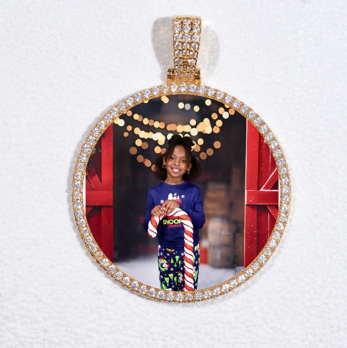 MEDIUM 3D CIRCLE CUSTOM PICTURE PENDANT
