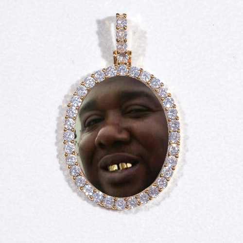 3D Oval Custom Picture Pendant