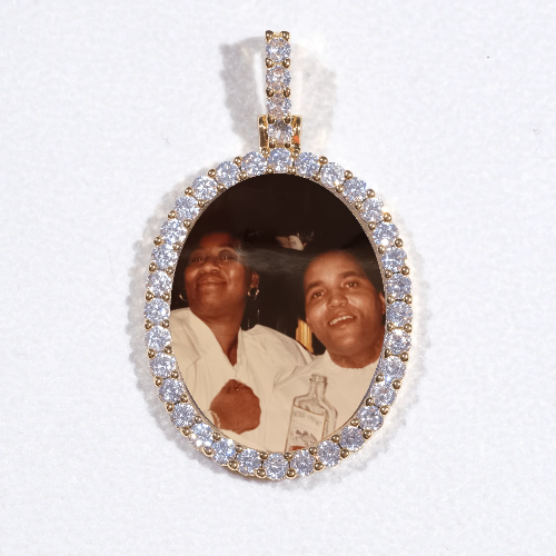 3D Oval Custom Picture Pendant