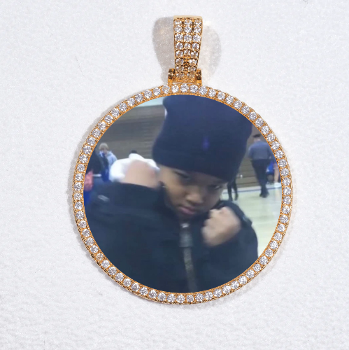 MEDIUM 3D CIRCLE CUSTOM PICTURE PENDANT