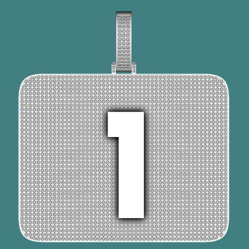 CUSTOM LETTER NECKLACE 3D BIG SQUARE