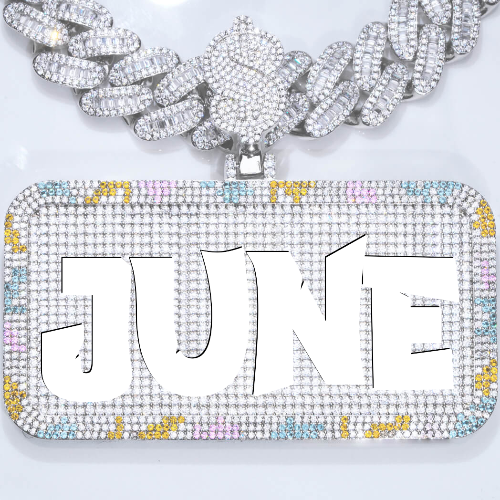 CUSTOM LETTER NECKLACE 3D COLORFUL SQUARE
