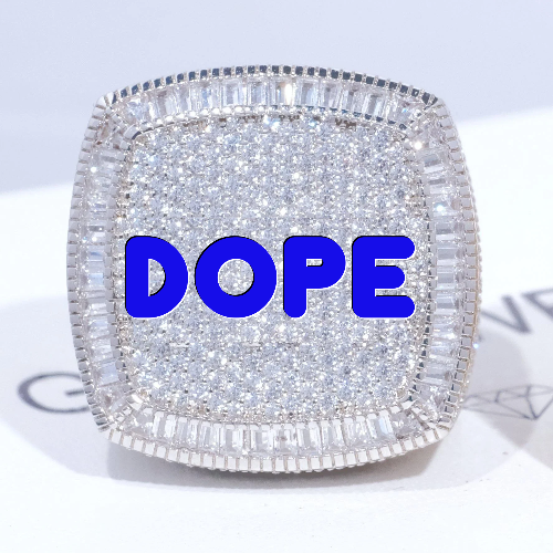 CUSTOM LETTER 3D ICED RING