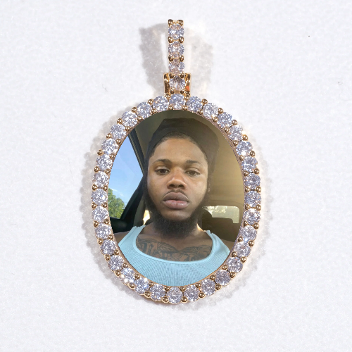 3D Oval Custom Picture Pendant