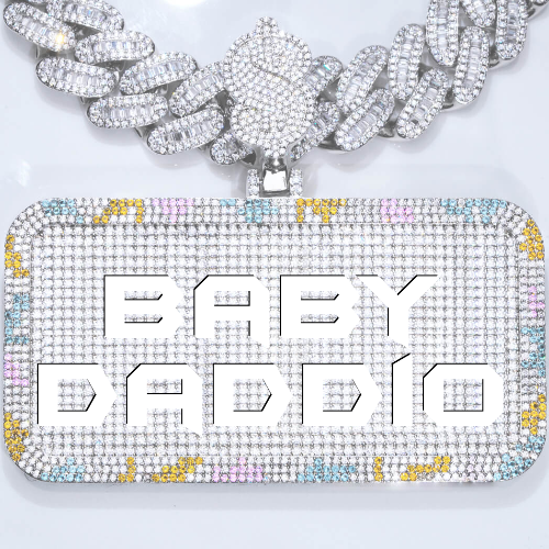 CUSTOM LETTER NECKLACE 3D COLORFUL SQUARE