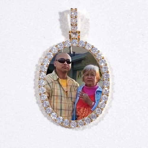 3D Oval Custom Picture Pendant