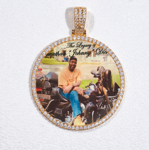 MEDIUM 3D CIRCLE CUSTOM PICTURE PENDANT