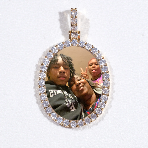 3D Oval Custom Picture Pendant