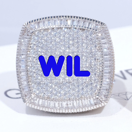 CUSTOM LETTER 3D ICED RING
