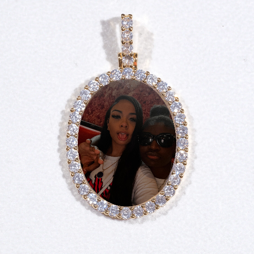 3D Oval Custom Picture Pendant