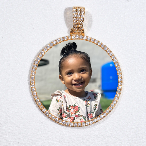 MEDIUM 3D CIRCLE CUSTOM PICTURE PENDANT