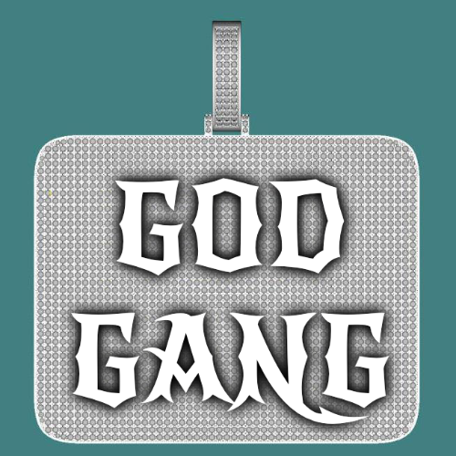 CUSTOM LETTER NECKLACE 3D BIG SQUARE