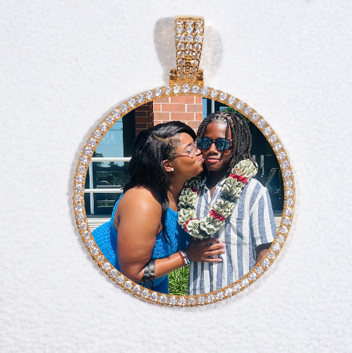 MEDIUM 3D CIRCLE CUSTOM PICTURE PENDANT
