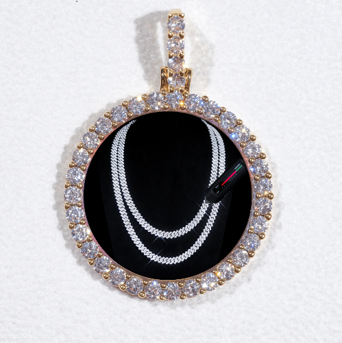 3D CIRCLE CUSTOM PICTURE PENDANT SMALL SIZE
