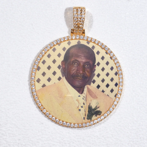 MEDIUM 3D CIRCLE CUSTOM PICTURE PENDANT