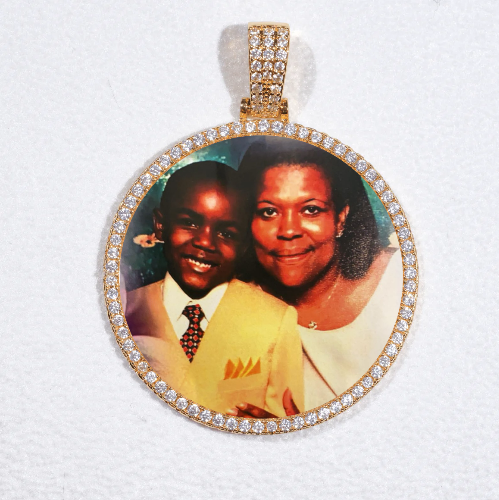 MEDIUM 3D CIRCLE CUSTOM PICTURE PENDANT