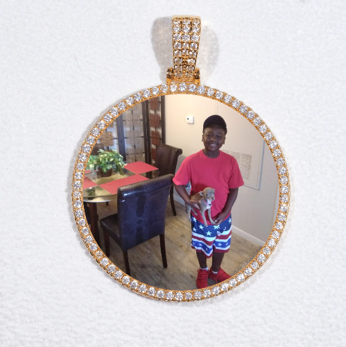 MEDIUM 3D CIRCLE CUSTOM PICTURE PENDANT