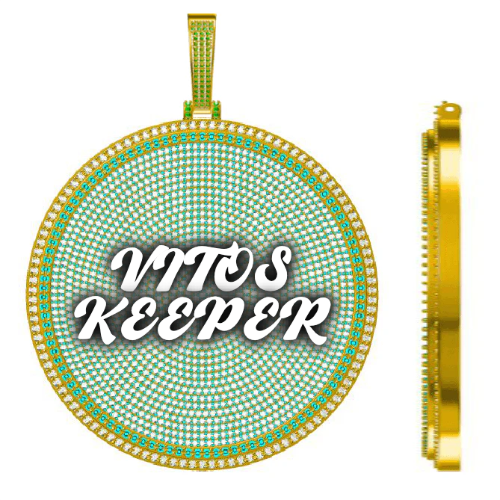CUSTOM LETTER NECKLACE 3D BIG DISC