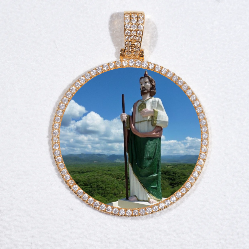 MEDIUM 3D CIRCLE CUSTOM PICTURE PENDANT
