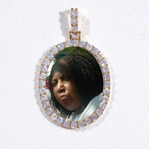 3D Oval Custom Picture Pendant