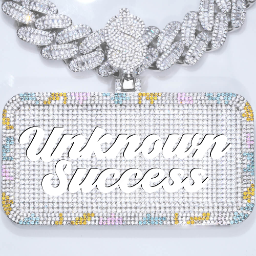 CUSTOM LETTER NECKLACE 3D COLORFUL SQUARE