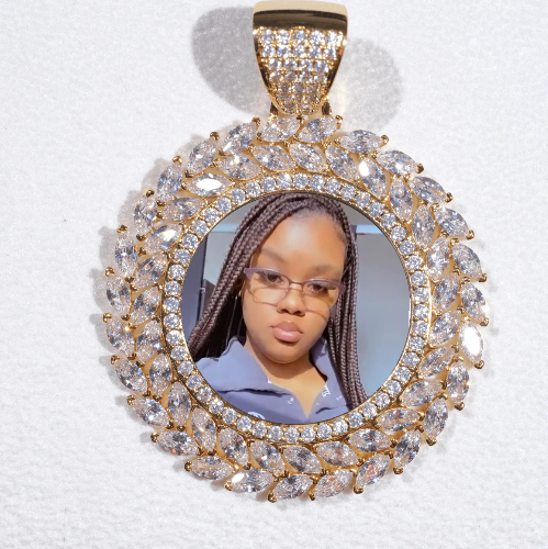 Large 3D Wheat Ear Custom Picture Pendant