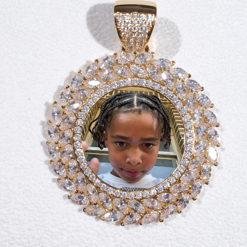 Large 3D Wheat Ear Custom Picture Pendant