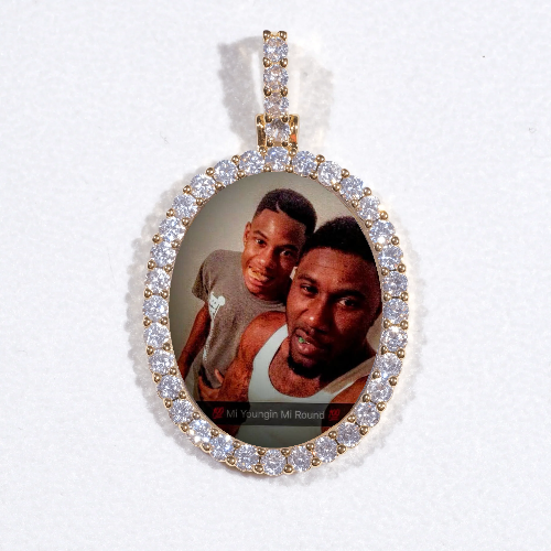 3D Oval Custom Picture Pendant