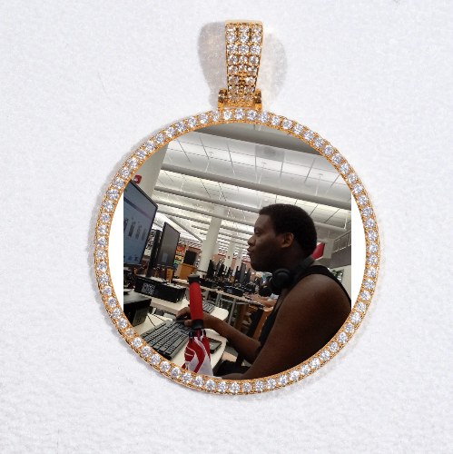 MEDIUM 3D CIRCLE CUSTOM PICTURE PENDANT