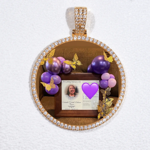 MEDIUM 3D CIRCLE CUSTOM PICTURE PENDANT