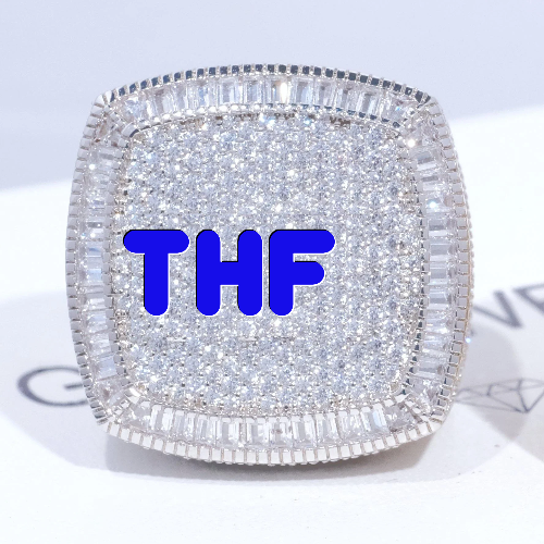 CUSTOM LETTER 3D ICED RING