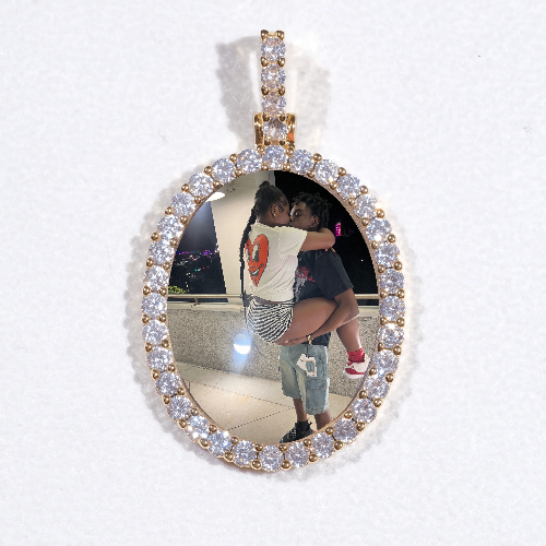 3D Oval Custom Picture Pendant