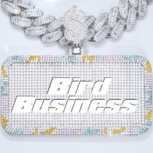 CUSTOM LETTER NECKLACE 3D COLORFUL SQUARE