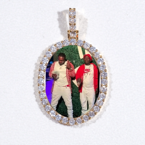 3D Oval Custom Picture Pendant