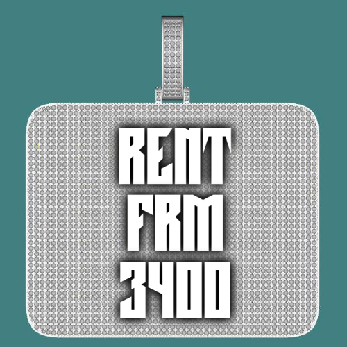CUSTOM LETTER NECKLACE 3D BIG SQUARE