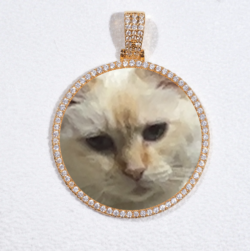 MEDIUM 3D CIRCLE CUSTOM PICTURE PENDANT