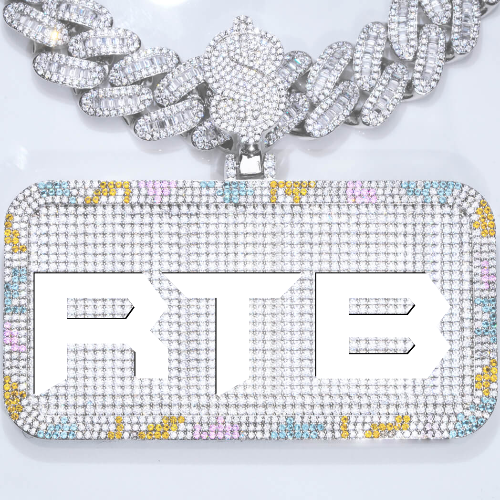 CUSTOM LETTER NECKLACE 3D COLORFUL SQUARE