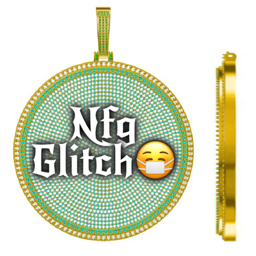 CUSTOM LETTER NECKLACE 3D BIG DISC